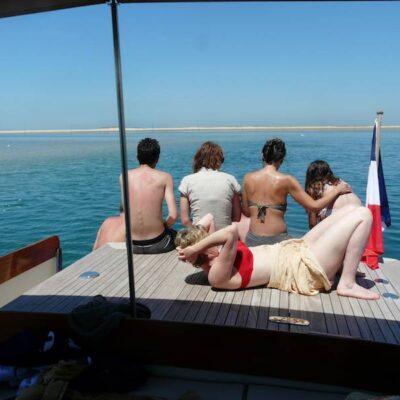 Pinasse cruiser de qualité avec skipper pour tour guidé du Bassin d'Arcachon